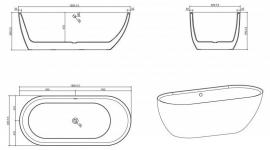 Акриловая ванна BELBAGNO BB203-1800-830