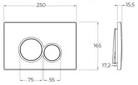 Инсталляция для подвесного унитаза в комплекте с клавишей смыва BelBagno BB097SET.R.CR