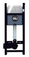 Комплект: Инсталляция Expert Total Black LE, мех. + панель слива Slim Della хр.гл. OLI